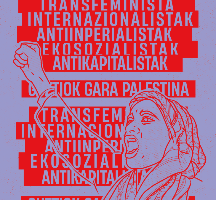 Transfeministas internacionalistas, antiimperialistas, ecosocialistas, anticapitalistas. Todes somos Palestina.